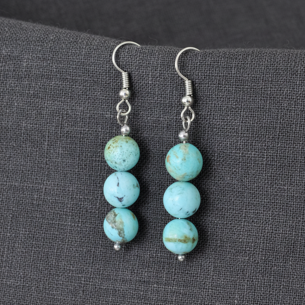 Boucles d'oreilles en Turquoise (BO209)