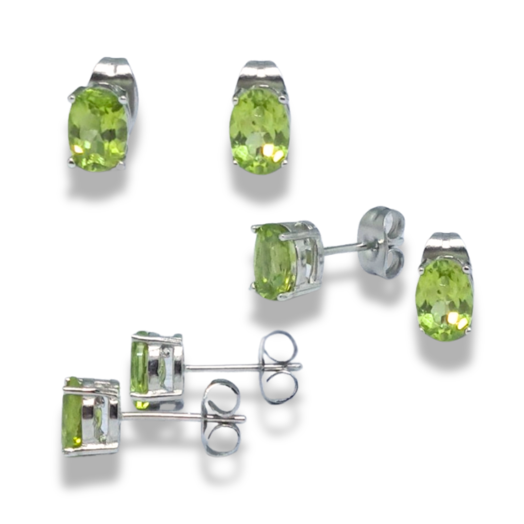 Boucles d'Oreilles en Péridot (BO125) - ENAE Minéraux
