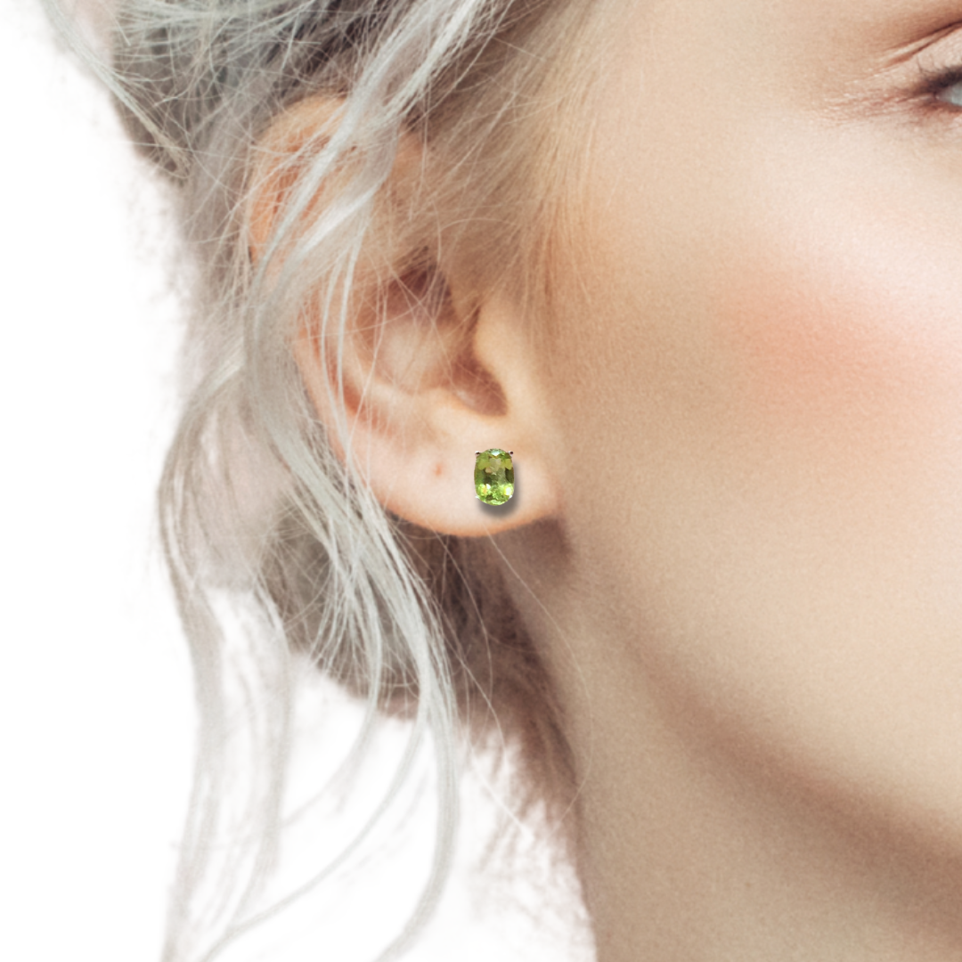 Boucles d'Oreilles en Péridot (BO125) - ENAE Minéraux