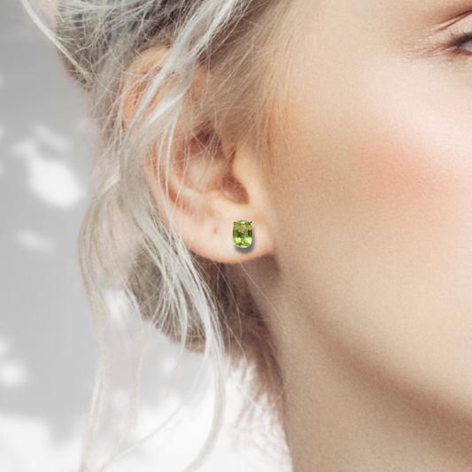 Boucles d'Oreilles en Péridot (BO125) - ENAE Minéraux