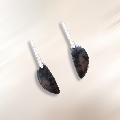 Boucles d'oreilles en Agate Montana (BO114)