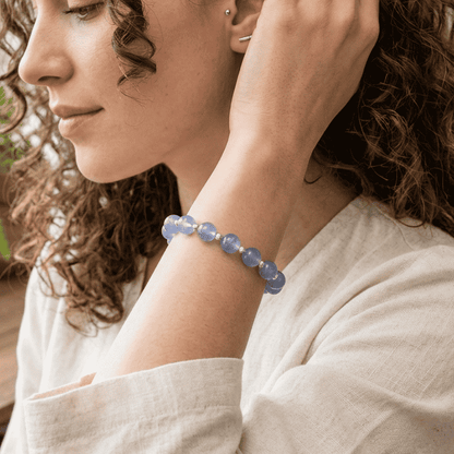 Bracelet en Fluorite bleue 8mm