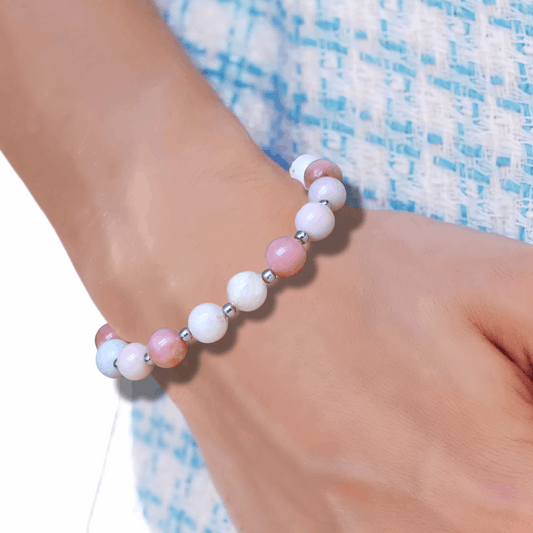 Bracelet en Opale rose - ENAE Minéraux