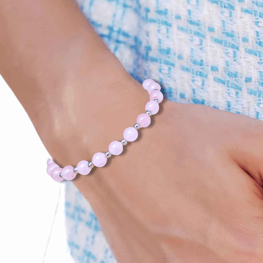 Bracelet en Quartz rose 6 ou 8mm - ENAE Minéraux