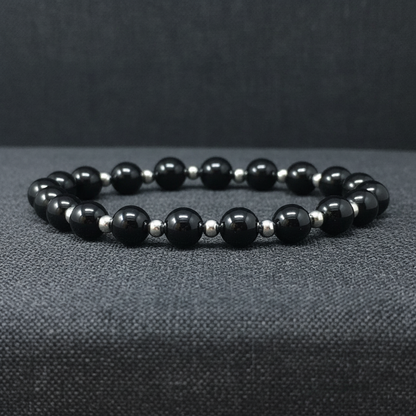 Bracelet en Spinelle noir 6mm