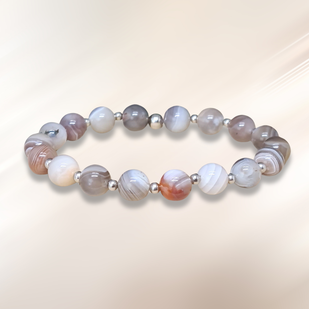 Bracelet en Agate du Botswana