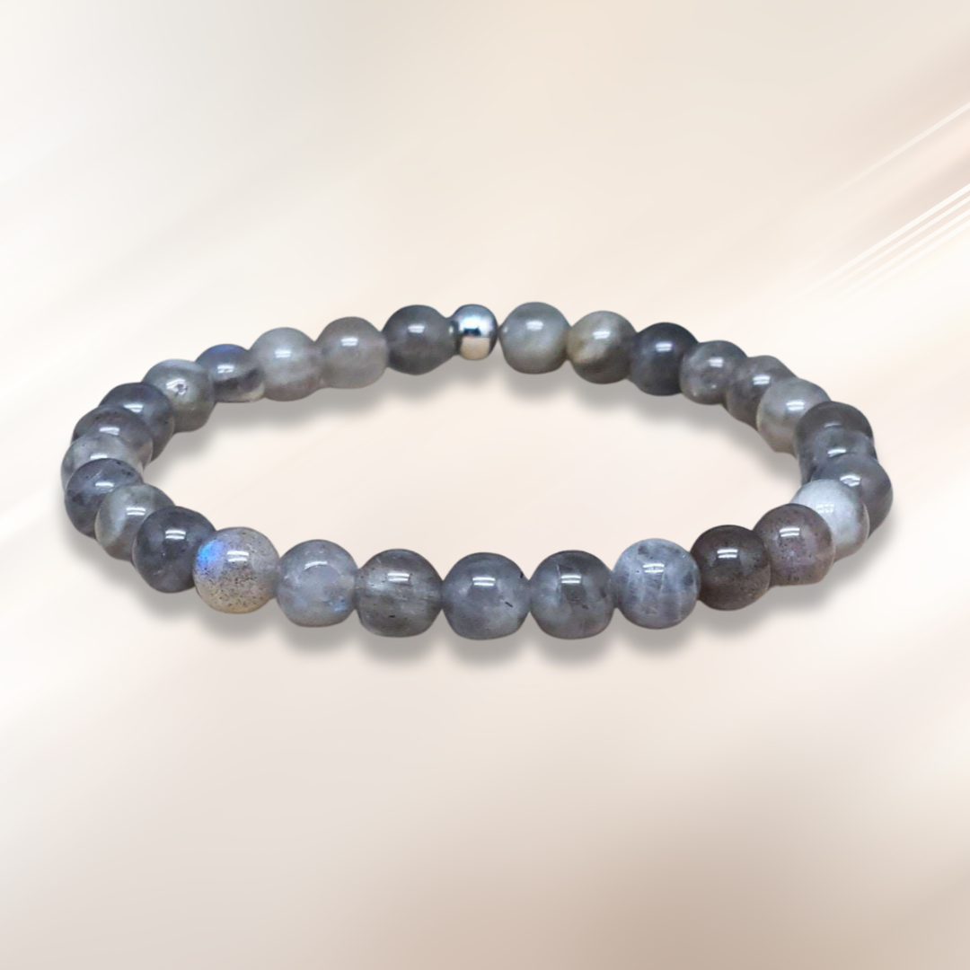 Bracelet en Labradorite en 6, 7 ou 12mm au choix