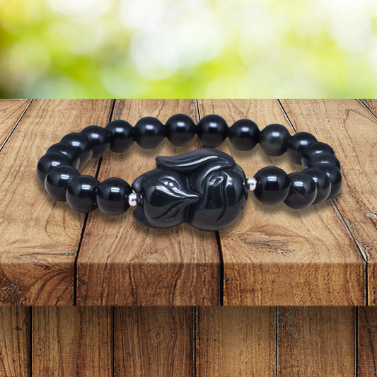 Bracelet Renard Obsidienne Œil Céleste