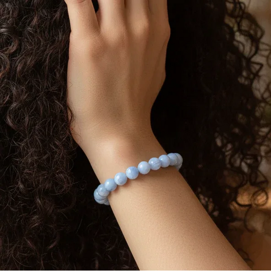 Bracelet en Agate bleue 8mm