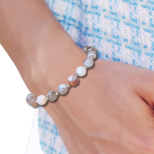 Bracelet en Agate du Botswana
