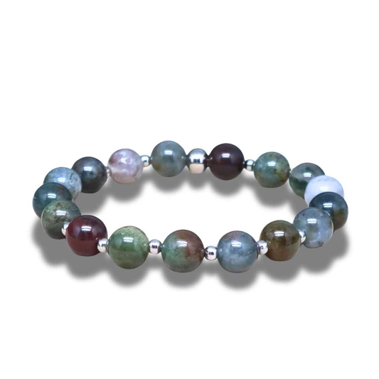 Bracelet en Agate indienne 8 ou 10mm au choix - ENAE Minéraux