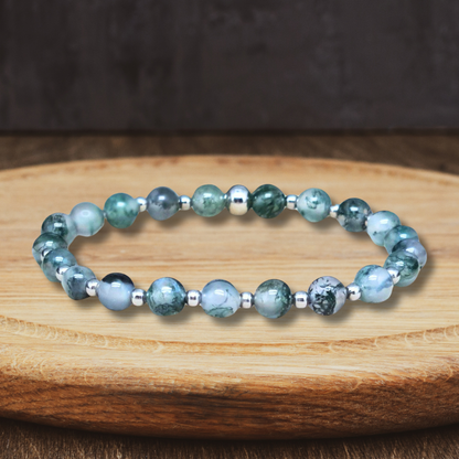 Bracelet en Agate mousse 8mm