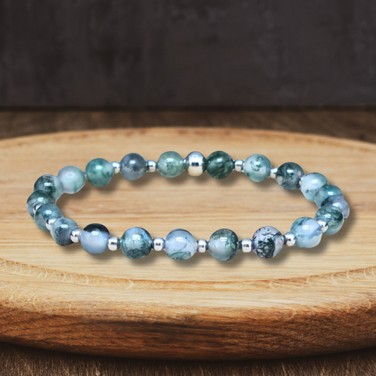 Bracelet en Agate mousse 8mm