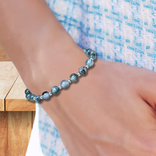 Bracelet en Agate mousse 8mm