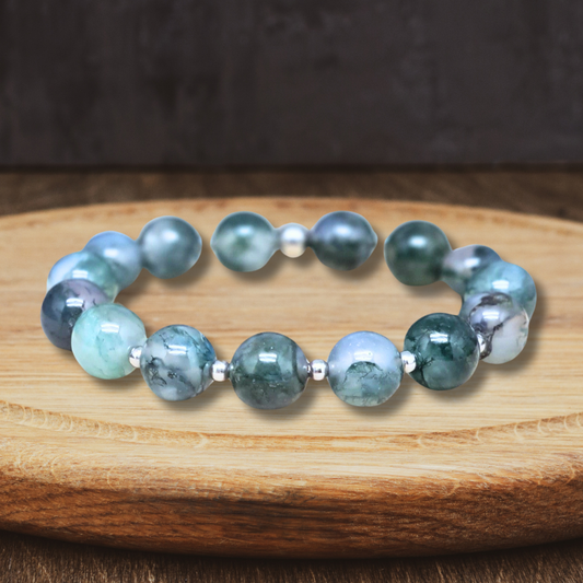 Bracelet en Agate mousse 8mm