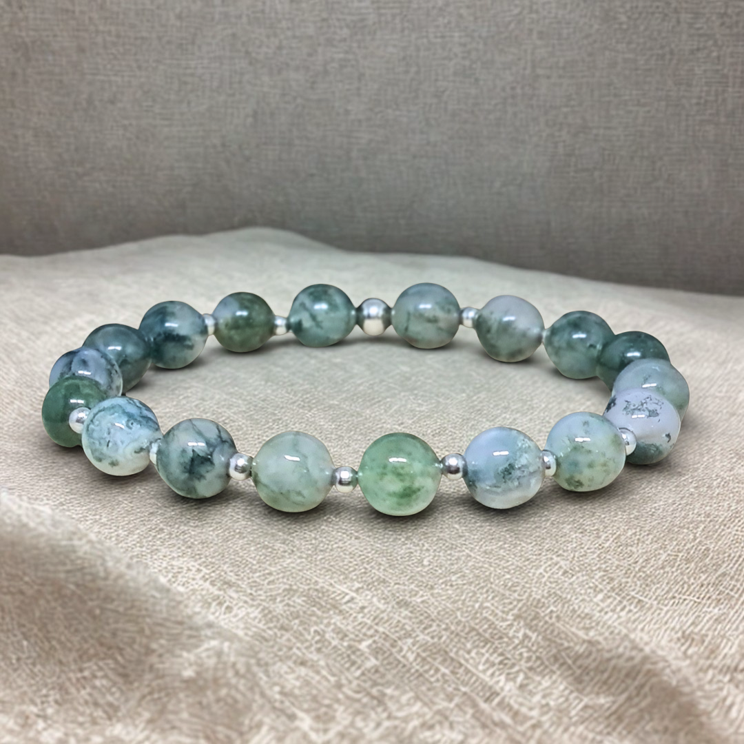 Bracelet en Agate mousse 8mm