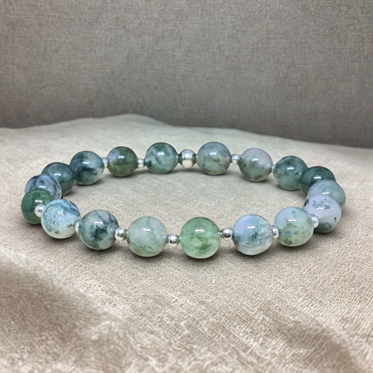 Bracelet en Agate mousse 8mm