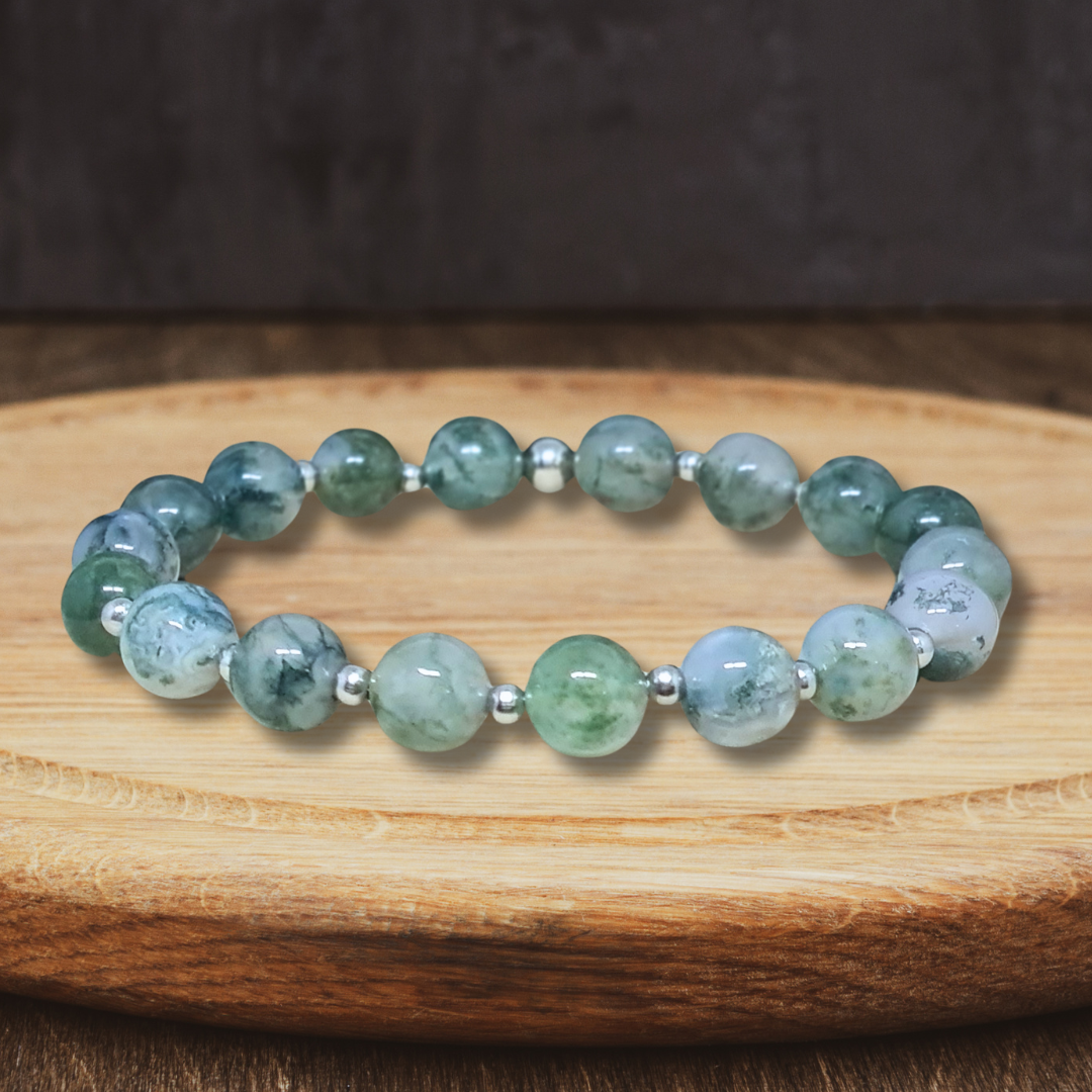 Bracelet en Agate mousse 8mm