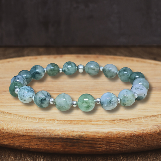Bracelet en Agate mousse 8mm