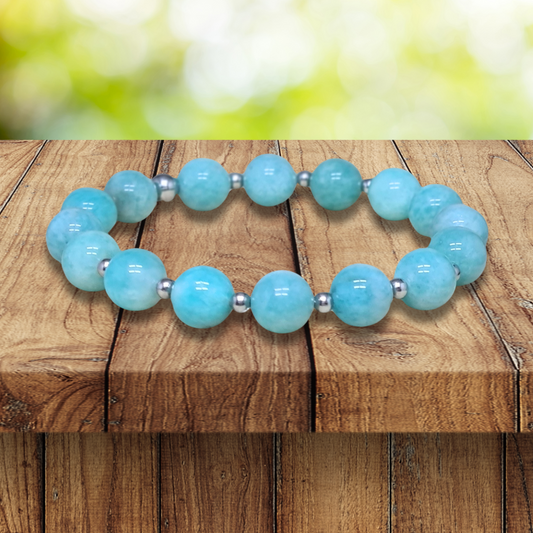 Bracelet en Amazonite 6 ou 8mm au choix