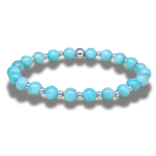 Bracelet en Amazonite 6 ou 8mm au choix - ENAE Minéraux