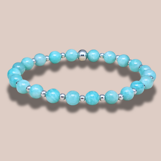 Bracelet en Amazonite 6 ou 8mm au choix