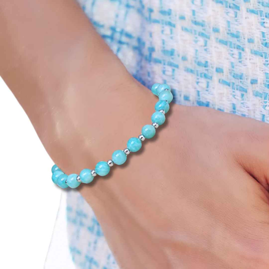 Bracelet en Amazonite 6 ou 8mm au choix - ENAE Minéraux