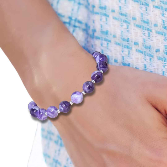 Bracelet en Améthyste chevron - ENAE Minéraux