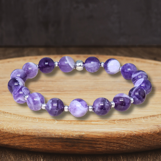 Bracelet en Améthyste chevron