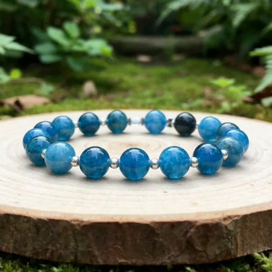 Bracelet en Apatite bleue 8mm - 15