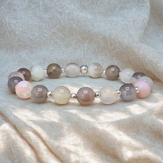 Bracelet en Calcédoine 8mm