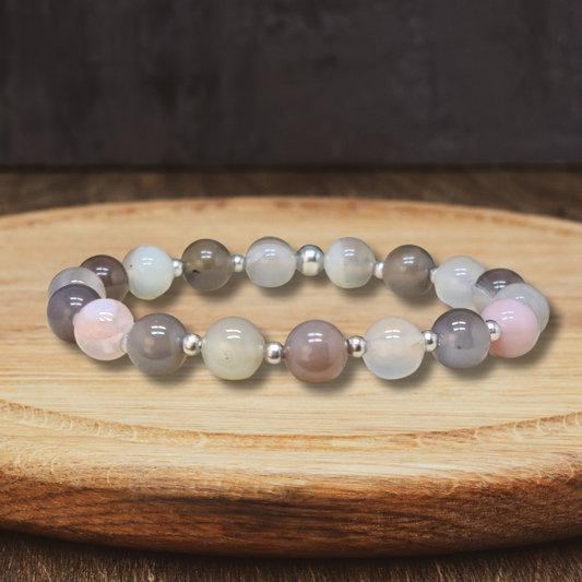 Bracelet en Calcédoine 8mm