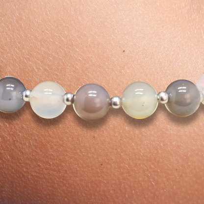 Bracelet en Calcédoine 8mm