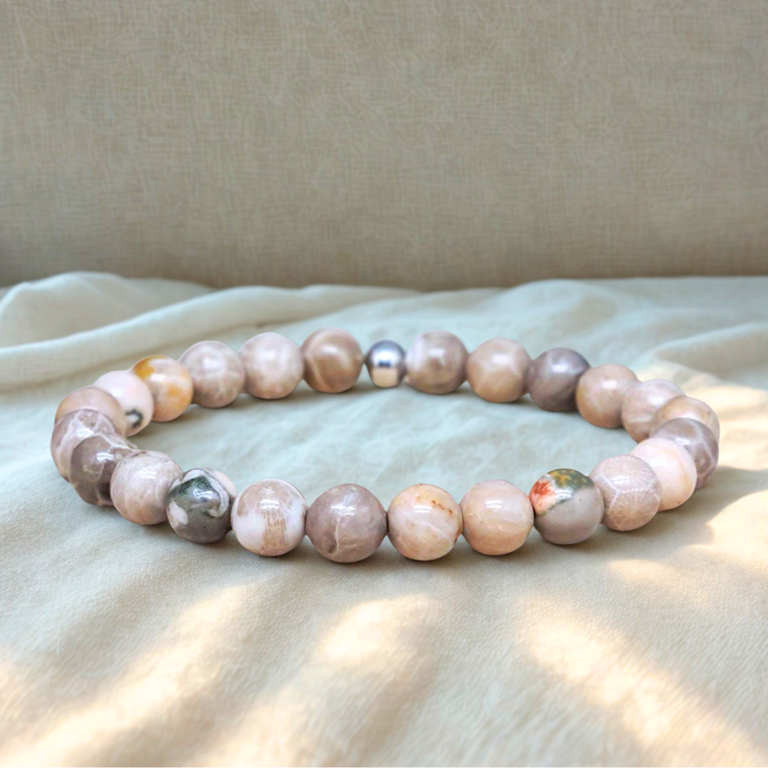 Bracelet en Corail fossilisé