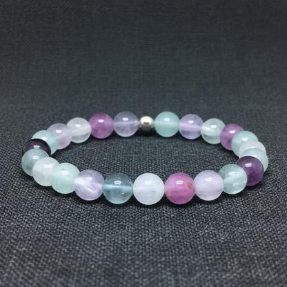Bracelet en Fluorite Arc en Ciel 8mm