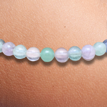 Bracelet en Fluorite Arc en Ciel 6mm