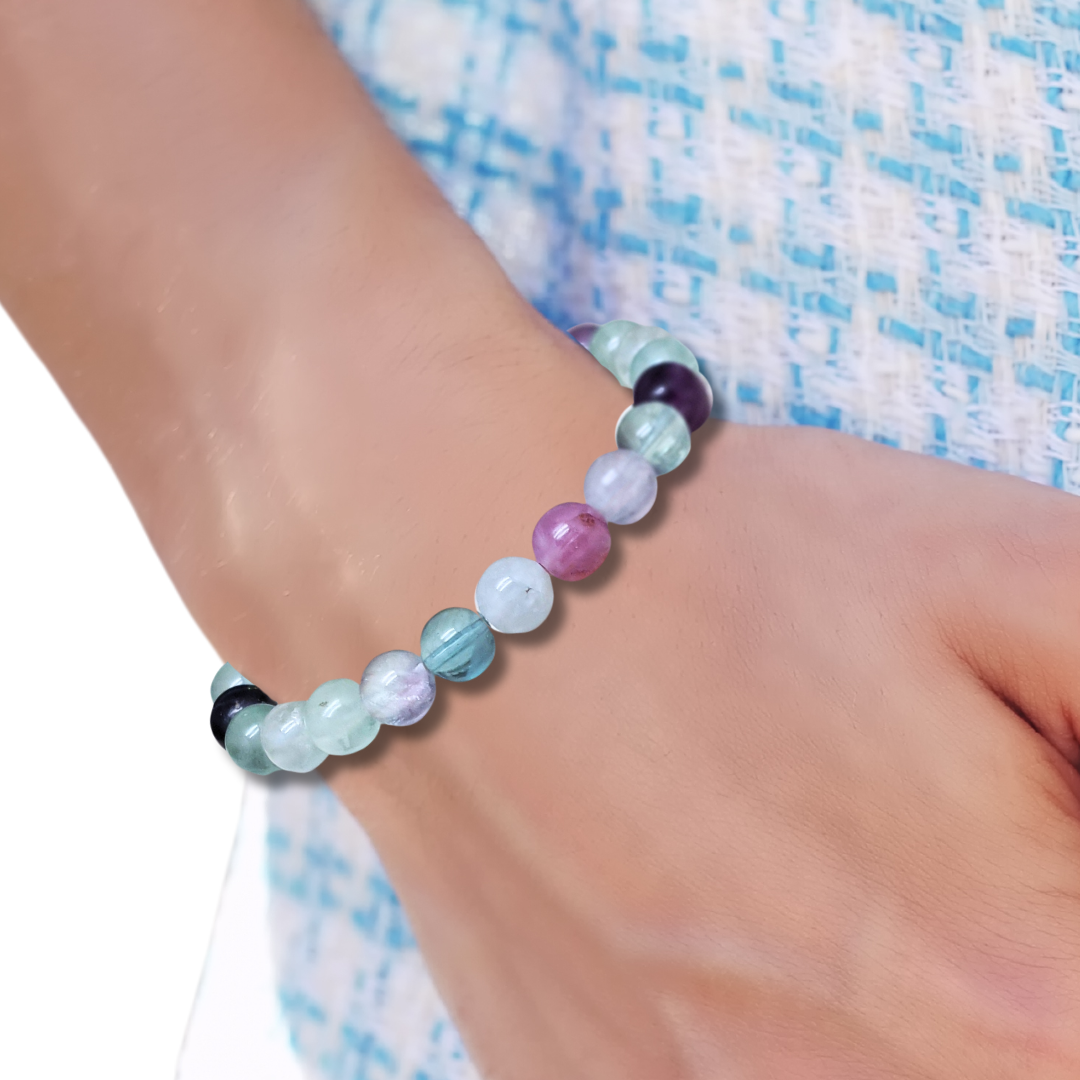 Bracelet en Fluorite Arc en Ciel - ENAE Minéraux