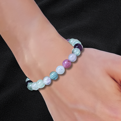 Bracelet en Fluorite Arc en Ciel 8mm