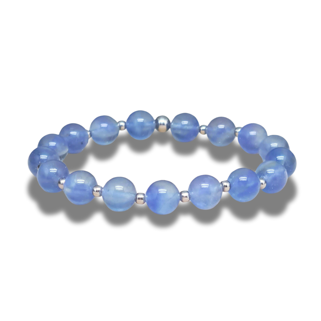 Bracelet en Fluorite bleue 8mm