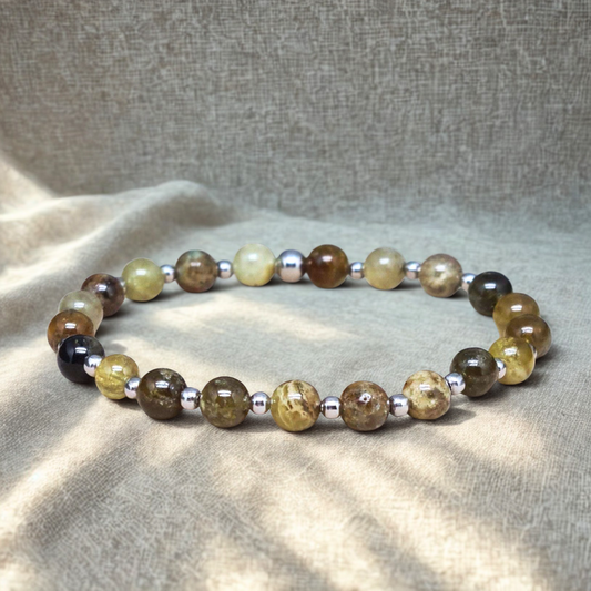 Bracelet en Grenat Grossulaire en 6mm