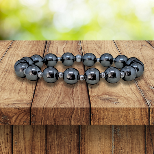 Bracelet en Hématite véritable