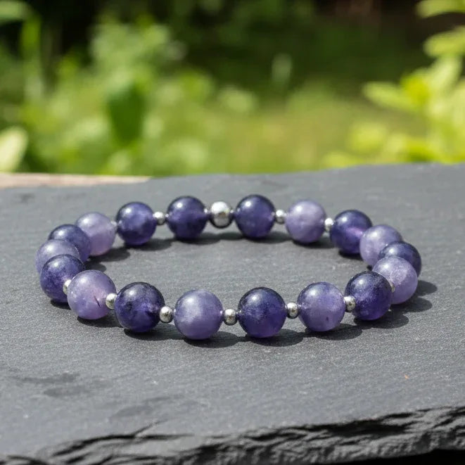 Bracelet en Iolite (ou Cordiérite)