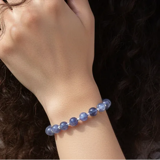 Bracelet en Iolite (ou Cordiérite)