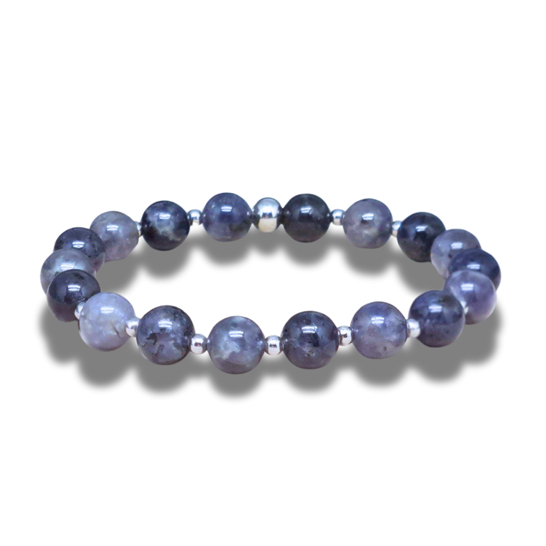 Bracelet en Iolite (ou Cordiérite)