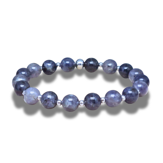 Bracelet en Iolite (ou Cordiérite)