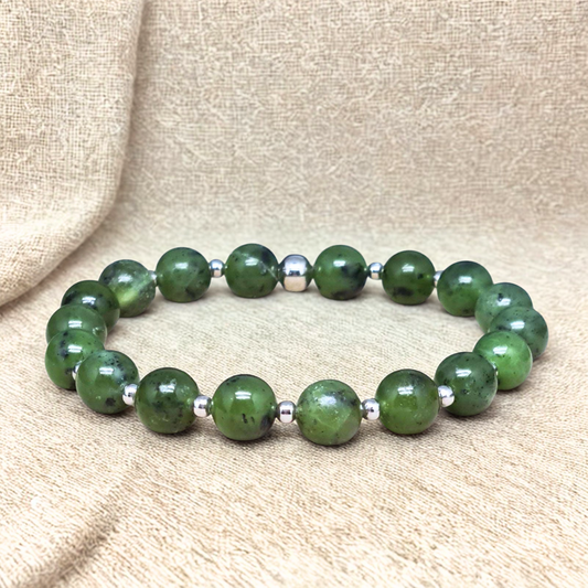 Bracelet en Jade Néphrite 8mm