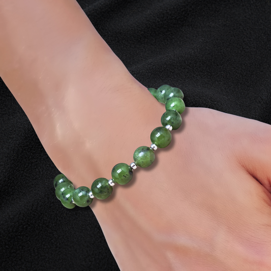 Bracelet en Jade Néphrite 8mm