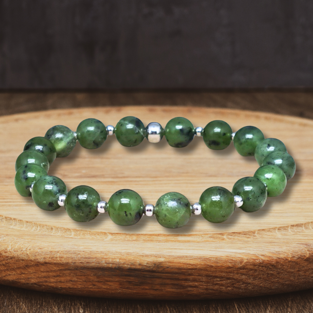 Bracelet en Jade Néphrite 6mm
