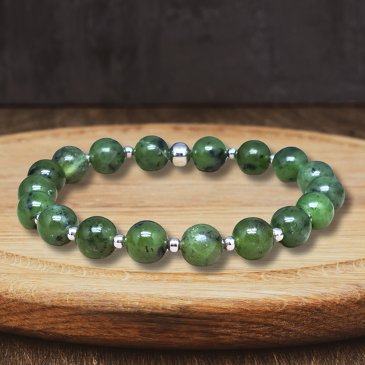 Bracelet en Jade Néphrite 6mm