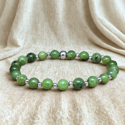 Bracelet en Jade Néphrite 6mm